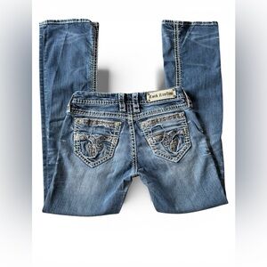 Rock Revival Denim Jeans Women’s 28 Luiza Boot Bedazzled Jewel Gem Pockets